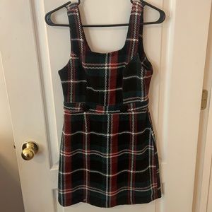 Red, green, black, and white plaid dress Size S